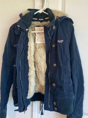RARE vintage y2k Hollister fur jacket